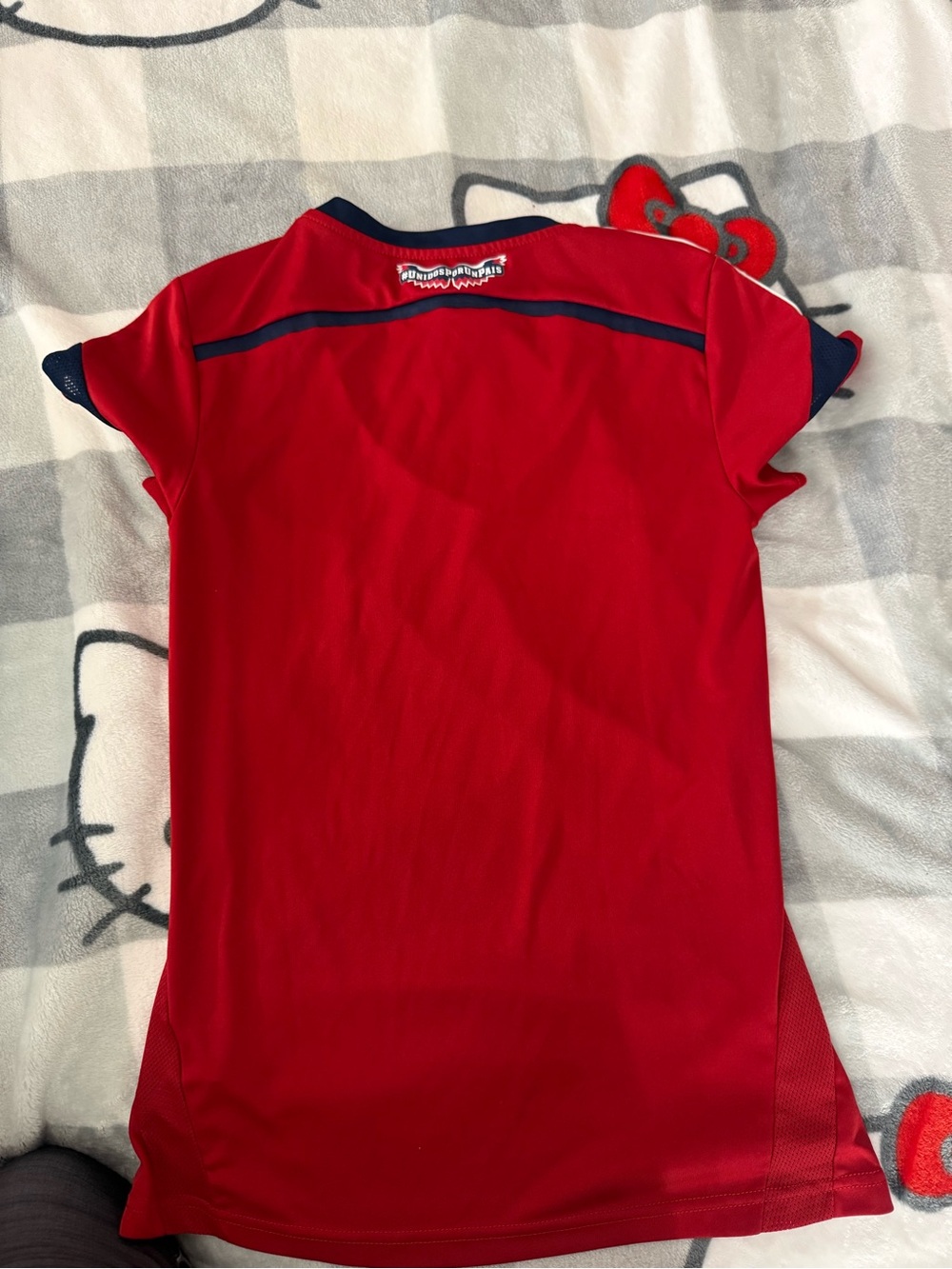 Adidas Colombia red soccer jersey with white stripes on shoulders sz XS - Picture 4 of 4
